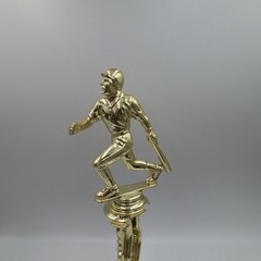 Baseball Trophy Lot of 3 Gold Plastic Topper Multicolor Column Black Base
