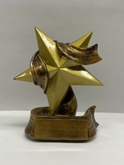 Decade Awards CM-98174 5″ Gold Star Award Superstar Recognition Engravable
