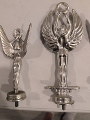 Vintage Metal Winged Angel Goddess of Victory Trophy Toppers Lot Of 4…See Pics