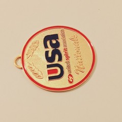 USA United Spirit Association Nationals Medal Gold Cheerleading Award 2″ Varsity
