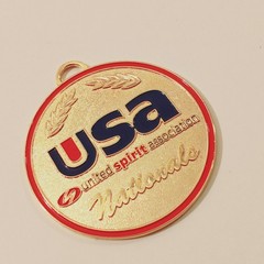 USA United Spirit Association Nationals Medal Gold Cheerleading Award 2″ Varsity