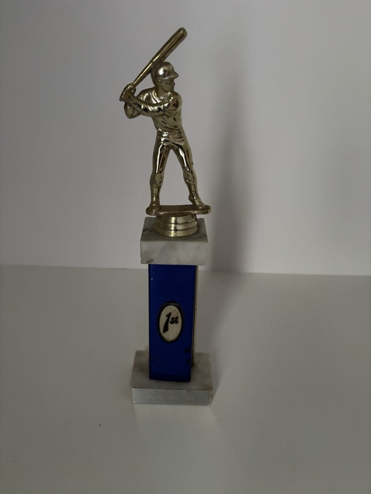 VINTAGE 1987 Sacred Heart McMillan 1st LITTLE LEAGUE BASEBALL TROPHY 12” TALL