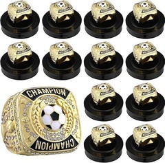 Soccer Championship Rings Soccer Champion Trophy Rings Gold Landical 12 Pcs