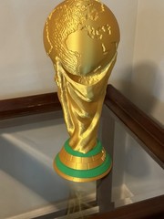 FIFA World Cup Trophy Replica Gold/Green Plastic Soccer Trophy Display Award