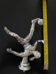 6″ Soccer girl sliver and gold trophy topper
