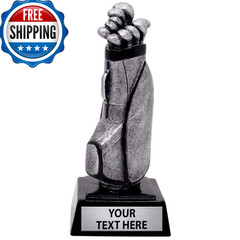 Crown Awards 6.25 Ace Golf Bag Sculpture Detailed Resin Golf Trophies