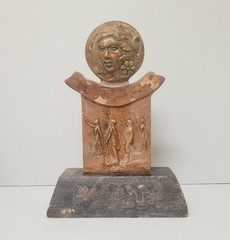 Vintage Art Nouveau Deco Women Woman Suffrage Movement Trophy Wood Award