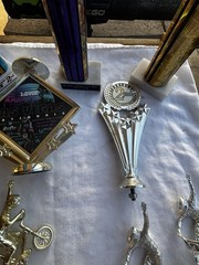 Lot of BMX Trophy Topper Gold/ Silver Tone Plastic/ and parts