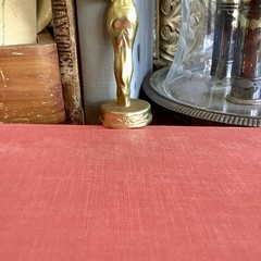 Vintage Gold Tone Poker Trophy Topper Winged Female Holding Playing Cards 5×2”