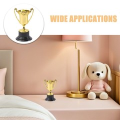 6Pcs Durable Plastic Kids Award Trophies Gold for Sports Competitions