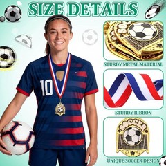 Loetere 12 Pcs Gold Award Medals Bulk 2.2 Inch Basketball Volleyball Royal