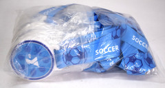 Youth Soccer YMCA Blue Rubber League Team Medals with Neck Ribbon 20 Pack