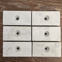 Vintage Lot of 6 Made In Italy Marble Trophy Bases 2″x4″ Craft/Repurpose Parts