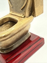 Golden Toilet Bowl Trophy, Bowling Trophy, Father’s Day Trophy, Gag Gift Trophy