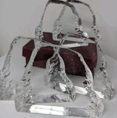 5 Clear Crystal Glacier Award Blank Executive Trophy Team Recognition Sm Bulk 4″