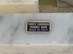 LOT of 13 Vintage White Carrara Italy Marble Trophy Base VARIOUS SIZES Repurpose
