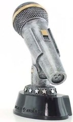 Silver Microphone Trophy / Engraved Karaoke Award (CM-99001) – DECADE AWARDS