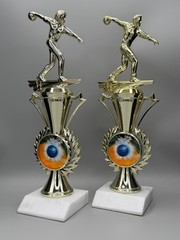 Classic Bowling Trophy Set of 2 -12″ High Series/Game – Engrave & Ships Free