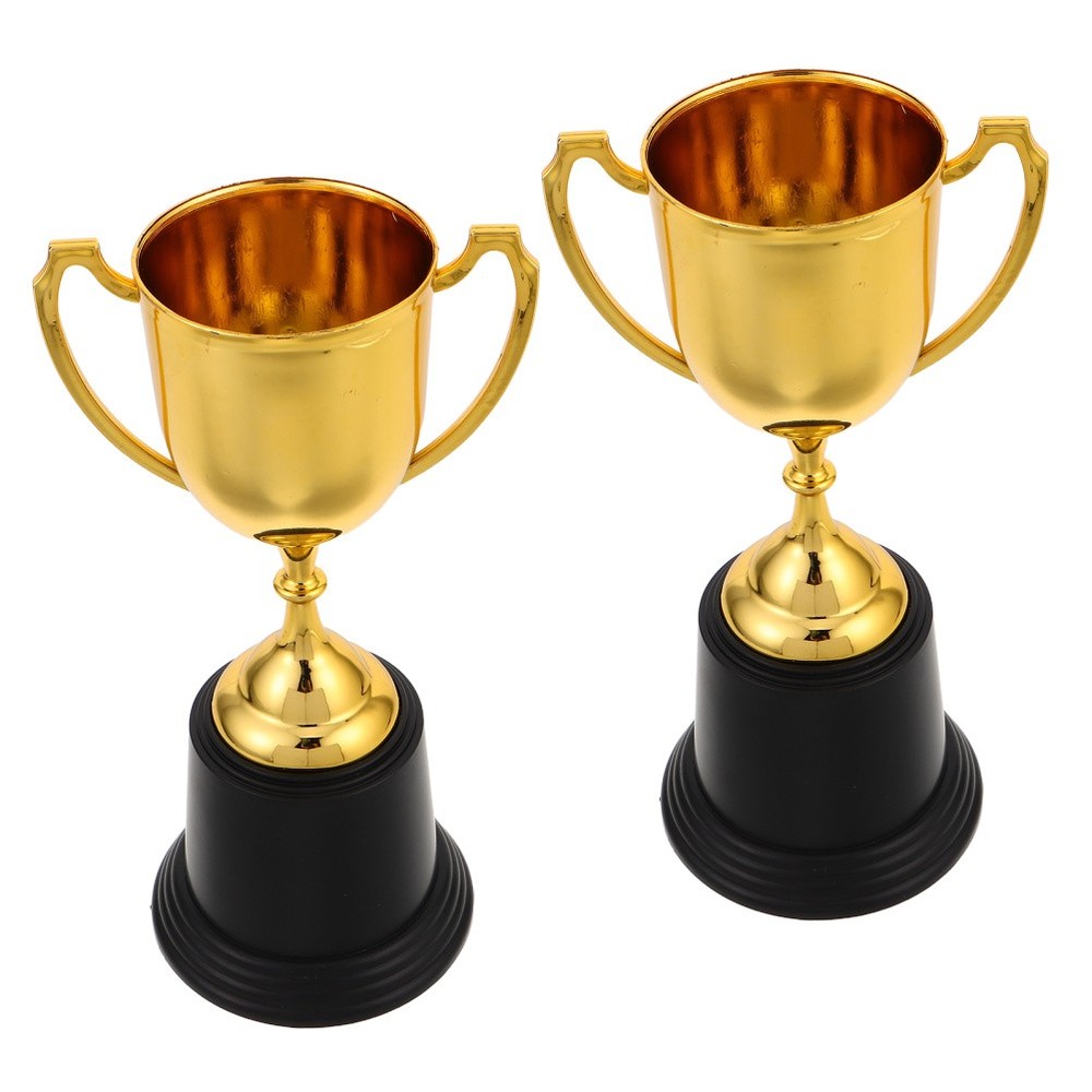2 Pcs Art Plastic Trophy Award Trophies Blank Academic Achievement Crowns
