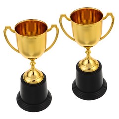 2 Pcs Art Plastic Trophy Award Trophies Blank Academic Achievement Crowns