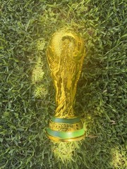 36cm Gold Soccer Championship Trophy Display Award 2LB Resin Electroplated Gold