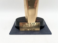 Vintage 1960 Columbia County Class A Womens Doubles Winner Helen Briwa Tennis