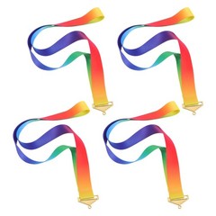 4 Pcs Red Blue White Lanyards Award Participant Ribbons Id Medals