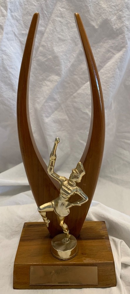 Marching Band Majorette Vintage Metal And Wood Trophy