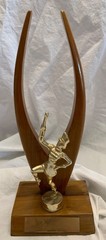 Marching Band Majorette Vintage Metal And Wood Trophy