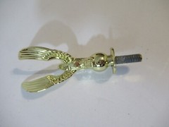 Lot 3 Vintage Gold Eagle Winged Victory Trophy Toppers Metal Globe Bolt