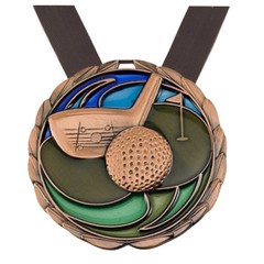 Custom Engraved Golf Medal – Gold Silver or Bronze | Golf Tournament Medal