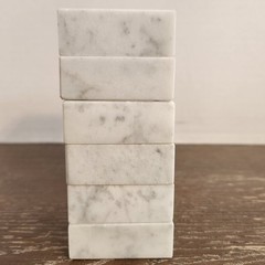 Vintage Lot of 6 Made In Italy Marble Trophy Bases 2″x4″ Craft/Repurpose Parts