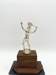 Vintage 1966 Columbia County Women’s Doubles Finalist Tennis Trophy Helen Briwa