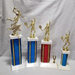 TENNIS/ BASKETBALL Award Statues Gold Trophy Contests/Sports Each