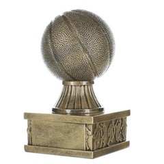 Basketball Action Pedestal Trophy | Gold Basketball Award – 6″ by DECADE AWARDS