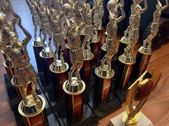 Assorted Sports Trophies, Marble Stand 68 total