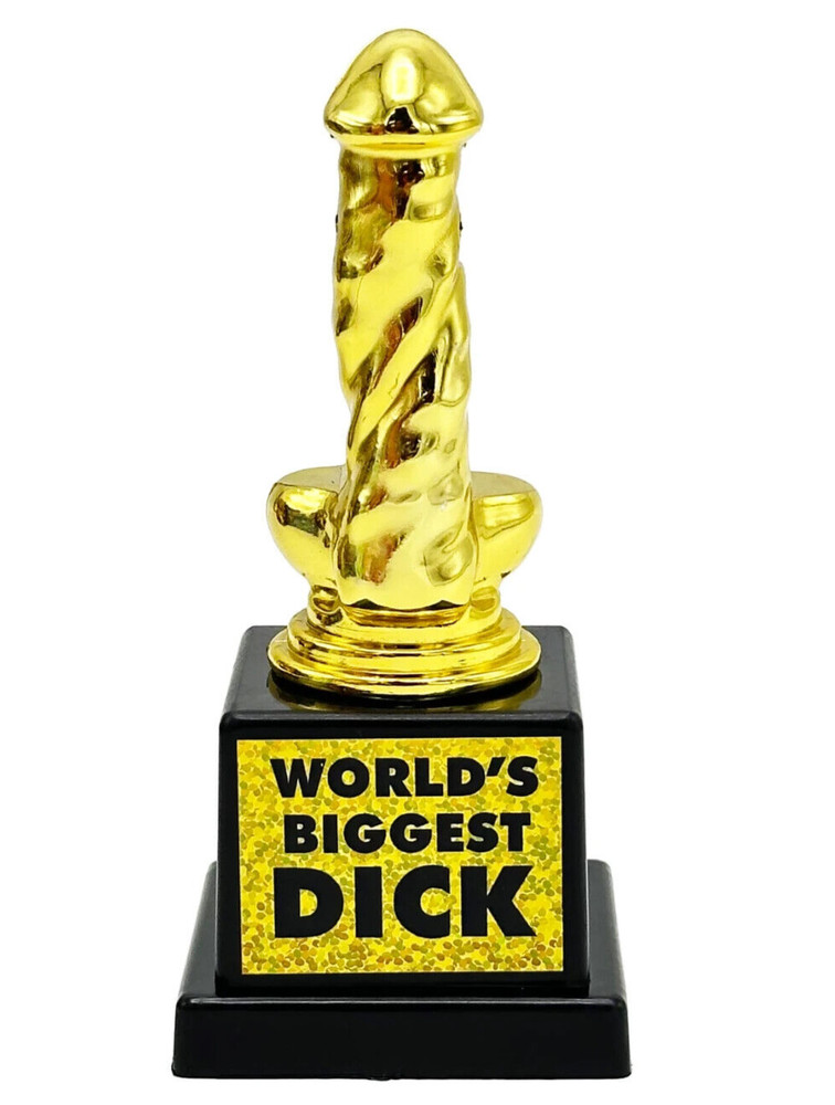 World’s Biggest Dick Trophy – Willy Pecker Golden Award – Adult Joke Gag Gift