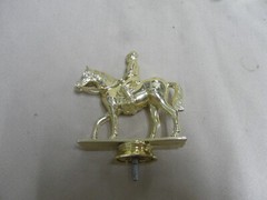 Horse + Rider Plastic Gold Trophy Topper