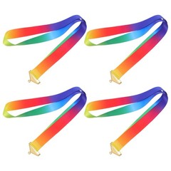 4pcs Award Medal Neck Ribbon – Fabric Straps With Metal Hanging Clip For Badges