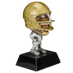 Custom Engraved Football Trophy | Game Face Football Award | 6.25 Inch