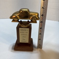 Trophy Model Car Contest 1962 Siegler’s Vintage 1962 Metal 2nd Place 6 1/2” Tall