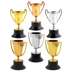 6 Pcs Mini Gold Award Trophy Cup Small Sports Competition Decorations