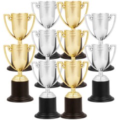 10PCS Trophy Toys Simulation Small Golden Trophy for Toddlers Presents Reward