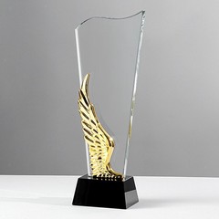 Employee Appreciation Award Clear Glass Office for Coworker Trophy