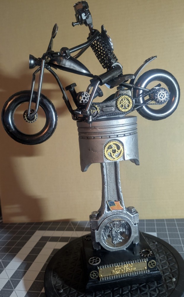 Motorcycle Trophy Winner Cycle Show BEST IN SHOW Artwork handmade 1of a kind