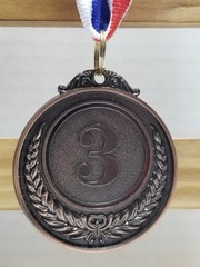 Set Of 3 Achievement Award Medals With Ribbons First Second Third Contests Props
