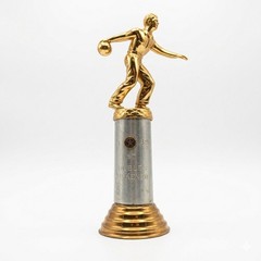 Dodge 1949 Vintage Inc Bowling Trophy American Legion 1st Doubles Award 10.5