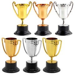 6 Pcs Mini Gold Award Trophy Cup Small Sports Competition Decorations