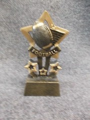 mini FOOTBALL theme trophy resin star STR07