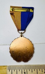 Vintage 1968 Bronze Medal – Swimming; Gold & Blue Ribbon